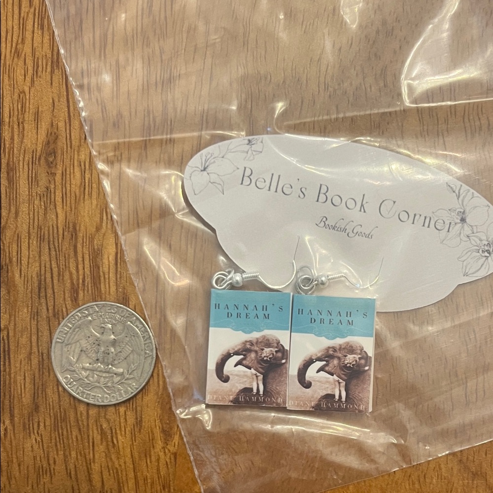 Elephant Book Cover Earrings